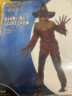 Kids Haunting Scarecrow