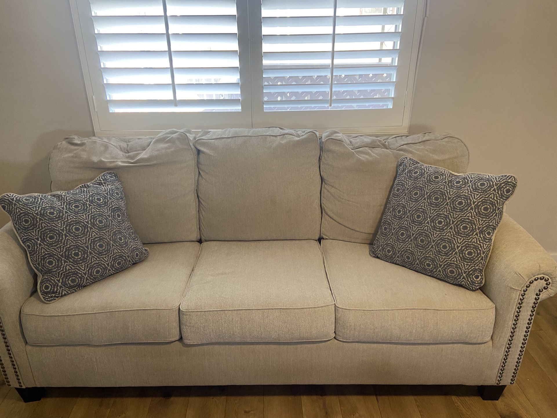 Queen Size Sofa Sleeper-Cream Off White