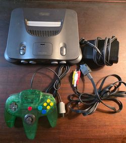 Nintendo 64 N64 Video Game Console w/ 1 Controller, All Original Cords