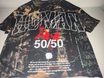 HUMAN 50/50 Camo Graphic Tee Size Small New With Tags