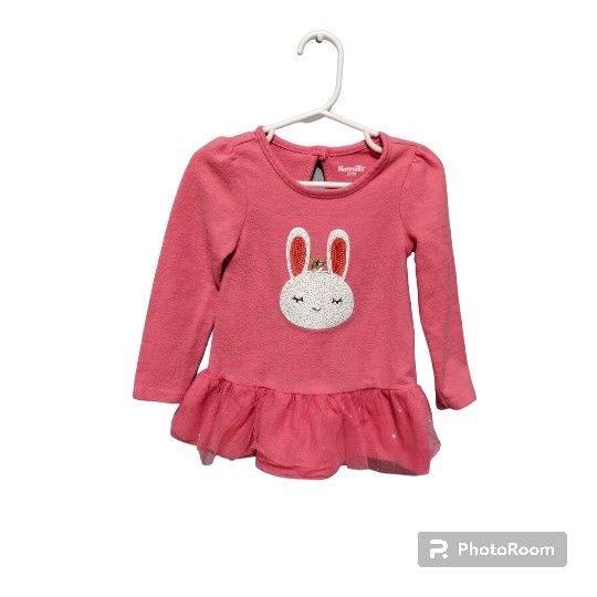 Nannette Kids Girl 2T Princess sequence rabbit bunny sweater glittery pink tutu