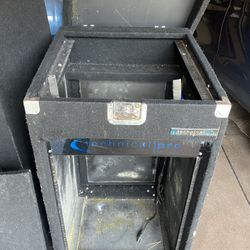 Amplifier And Mixer Pro Audio Rolling Rack Cabinet 