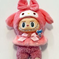Labubu Clothes Sanrio My Melody Adorable and Cute Clothing Outfits For Have A Seat And Exciting Macaron Labubu Plushies Pendants