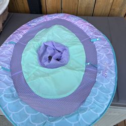 SwimWays Baby Spring Float with Adjustable Canopy and UPF Sun Protection, Blue Lobster