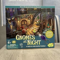Gnomes At Night Seek And Find Puzzle 