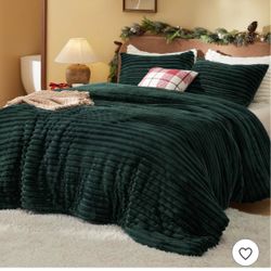 Warm plush 3 pc queen size comforter