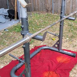 WEIDER SQUAT RACK  ADJUSTABLE WITH 2 PLATE HOLDERS OLYMPIC BAR 7' BAR 
11525 S HALSTED DUNKIN DONUTS/7111.S WESTERN WALGREENS 
120$   CASH ONLY AS IS