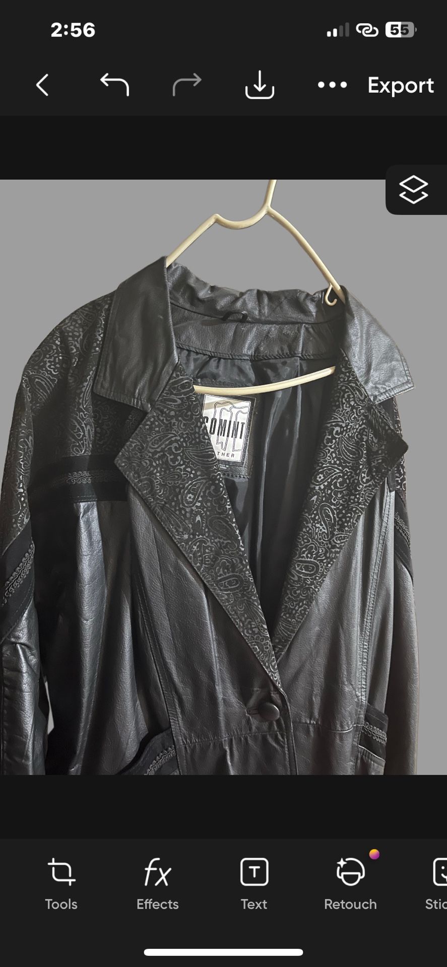 Vintage Leather Trench Coat