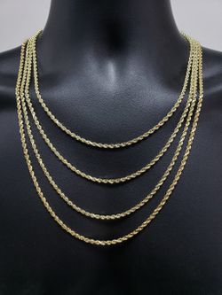 3MM 10K Diamond Cut Rope Chain RCD-011