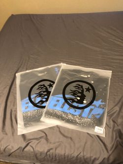 Black/blue hellstar shirt with rhinestones