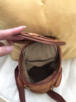 Valentino Brown Leather Mini Backpack
