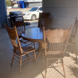 Solid Wood Table And Chairs