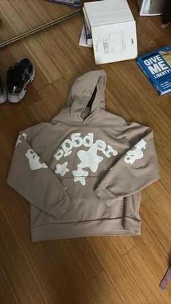 Tan beluga sp5der hoodie