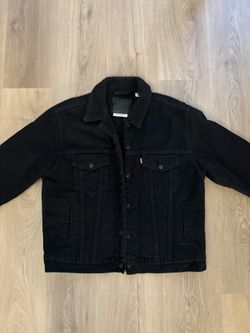 Black Levi’s Sherpa Trucker Jean Jacket