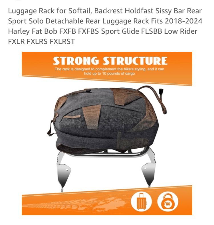 Detachable Rear Luggage Rack ( Chrome)