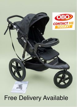 OBO Like New Delta Children Apollo Jogging Stroller W/ Shock Absorbing Frame, Black