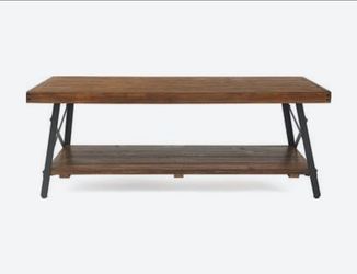 Industrial Wood and Metal Coffee Table