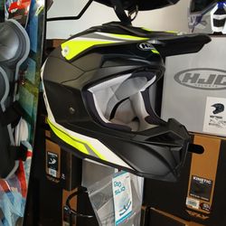 HJC Motocross Helmet Black Yellow White