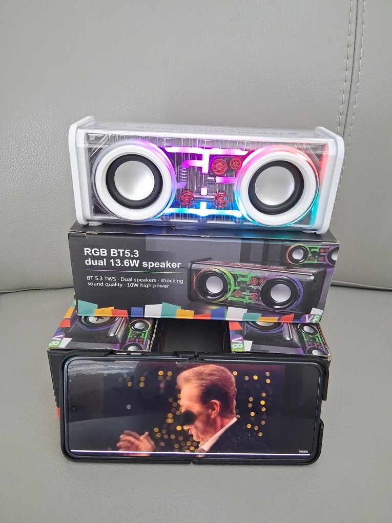 RGB BT5.3 DUAL 13.6W, speaker. ( V8 ) BLUETOOTH. TWS SISTEMA.