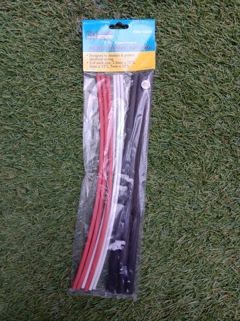 9pc Assortment Heat SHrink Tubing 