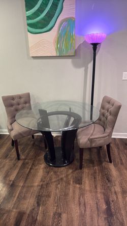 Round table and chairs