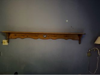 Wooden heart shelf