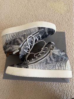 Giuseppe Zanotti Croc Embossed High-Top Sneakers