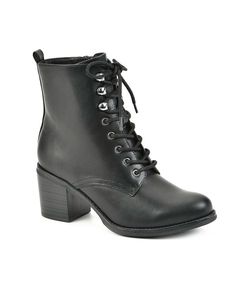 NEW Women’s Lace-Up Heeled Ankle Boots - Size 7.5 Black
