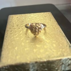 Gold Plated Nugget Ring 