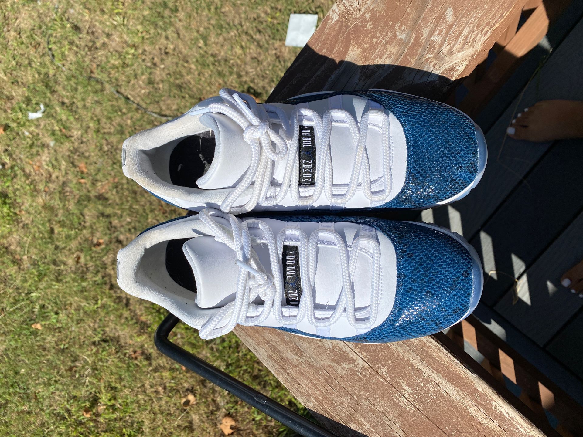 Air Jordan 11 Retro lowle/ blue snake skin