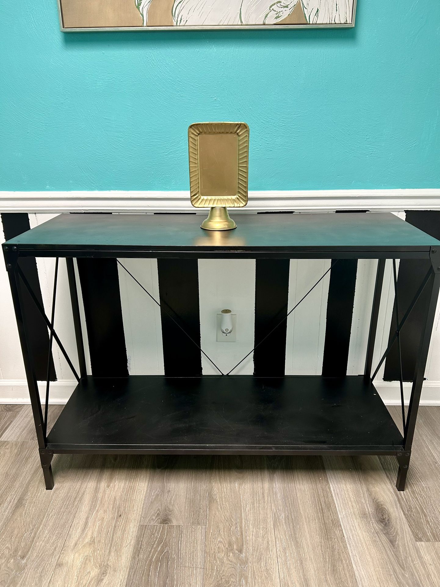 Wood Black Table console.