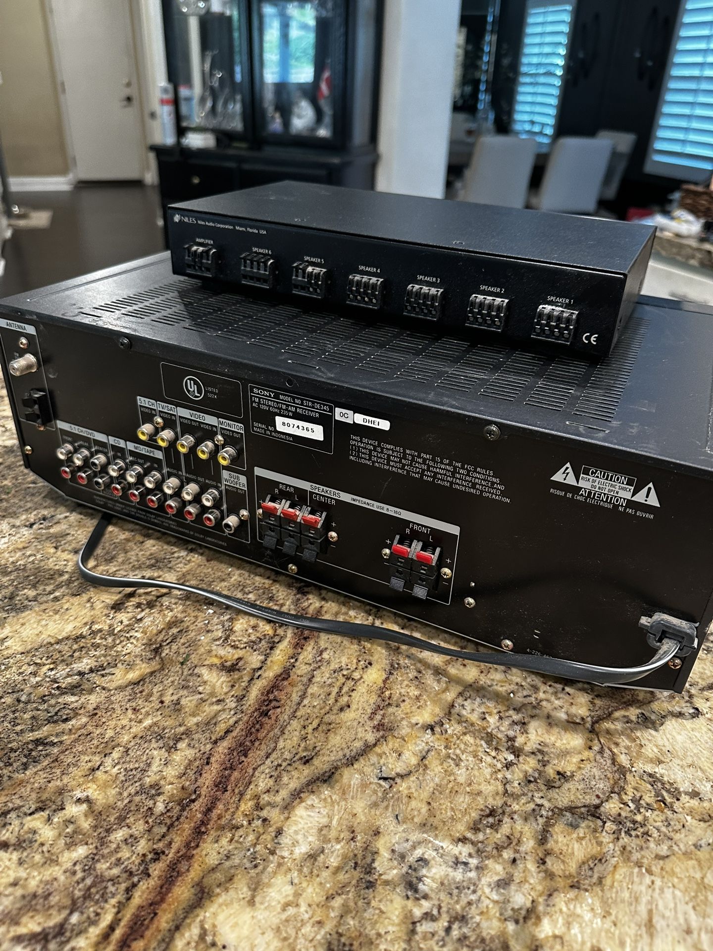 Stereo Receiver and Speaker Selection System
