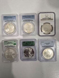 Monedas de plata certificadas
