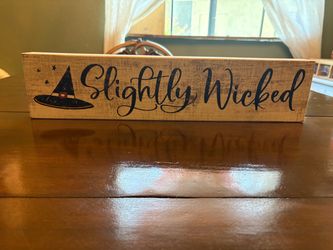 Slightly wicked Halloween sign brand meal