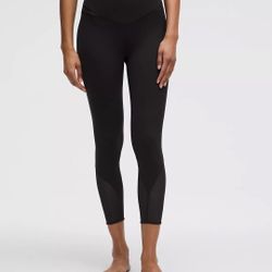 Mesh-Panelled Nulu High-Rise Yoga Crops 23” Size 2