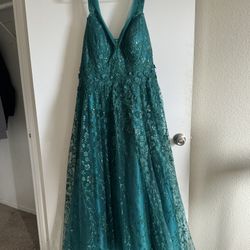 green prom dress 2X 