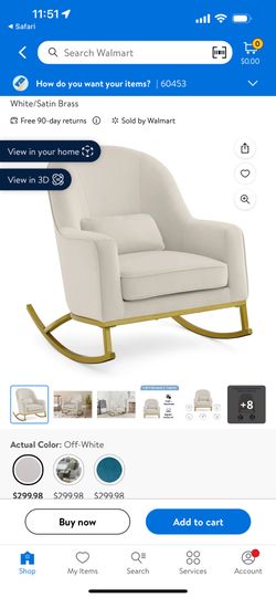 Gold&beige Rocking Chair 