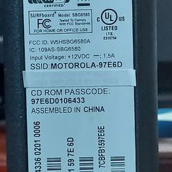 Motorola Cable Modem/router  97E6DO