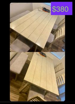 Dining Table and 4 Chairs and Bench