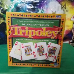 New Tripoley Deluxe Mat Version Michigan Rummy Hearts Poker + Texas Hold Em