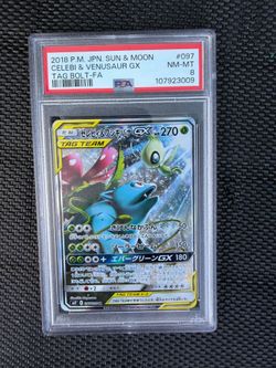Celebi & Venusaur GX - PSA 8