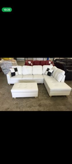 Sectional and ottoman