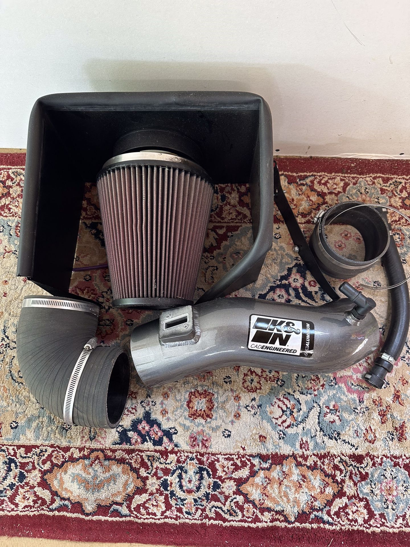 K&N Cold Air Filter Set Up From Chevy Silverado 2500 6.6 Gas Engine
