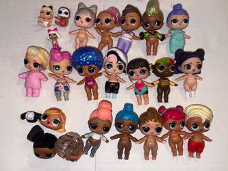 Collection of assorted L.O.L. Surprise! fashion dolls and small figures