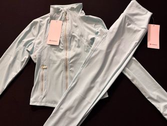 Cropped light blue lulu set