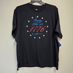 Men's Party Like Its 1776 Patriotic T-Shirt Size XL NEW