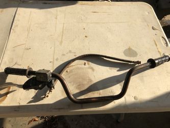Kawasaki Bayou 220 KLF 220A handlebar straight brake hand control lever and brake line