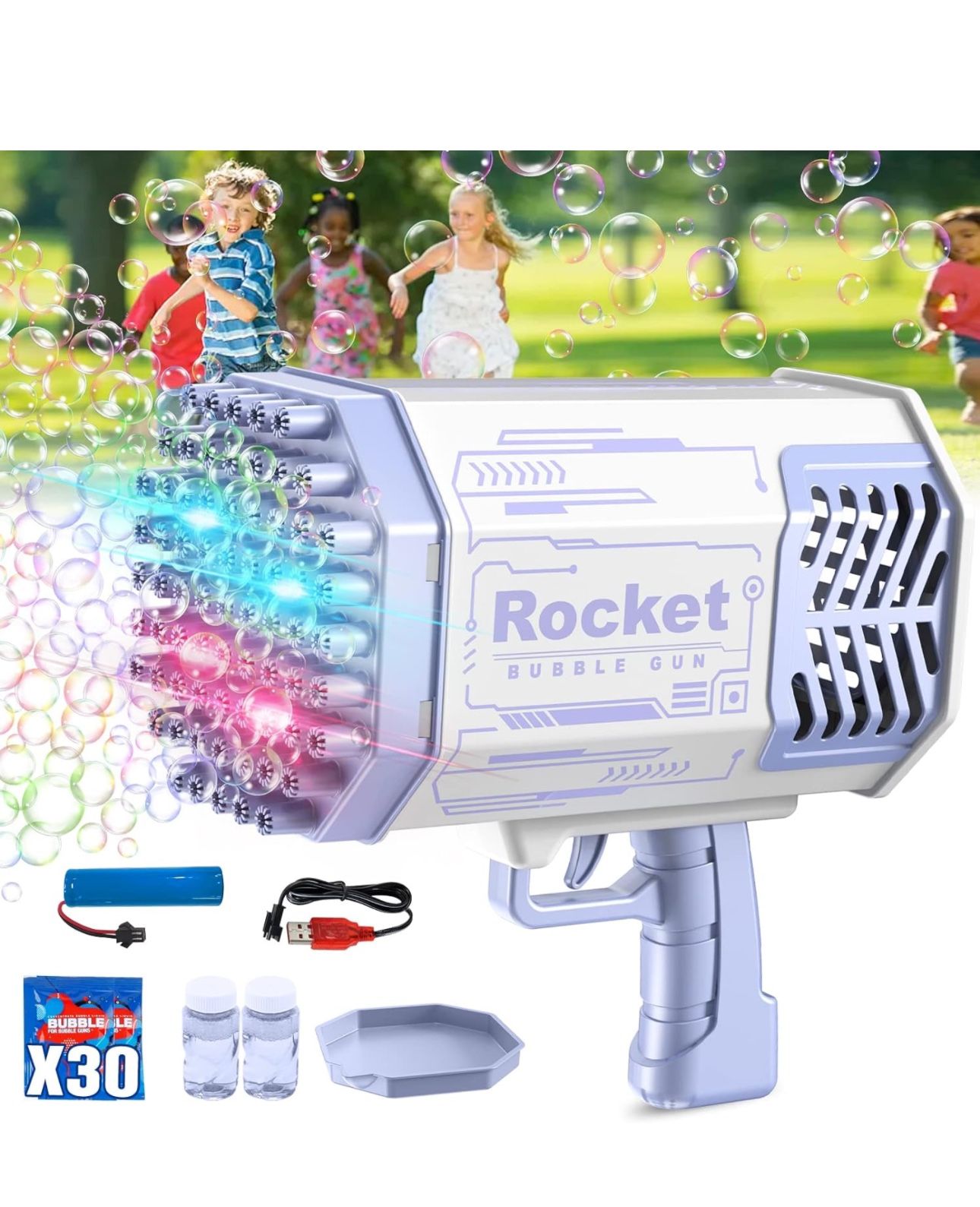 Bubble Machine or Kids, Bubble Guns for Toddlers, Automatic Bubble Blower Maker Toys for Kids, Summer Toys, Party Favors, Birthday Gift for Girls Boys