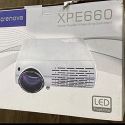Open Box - Crenova XPE660 LED Home Theater Projector & Stand