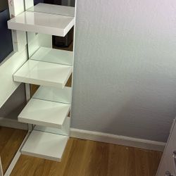 1 White Mirror Shelf